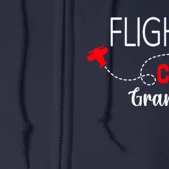 Flight Crew Airplane 1st Birthday Grandma Airplane Family Full Zip Hoodie