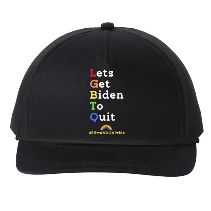 Funny Conservative Anti Biden LGBTQ Pride Snapback Five-Panel Rope Hat