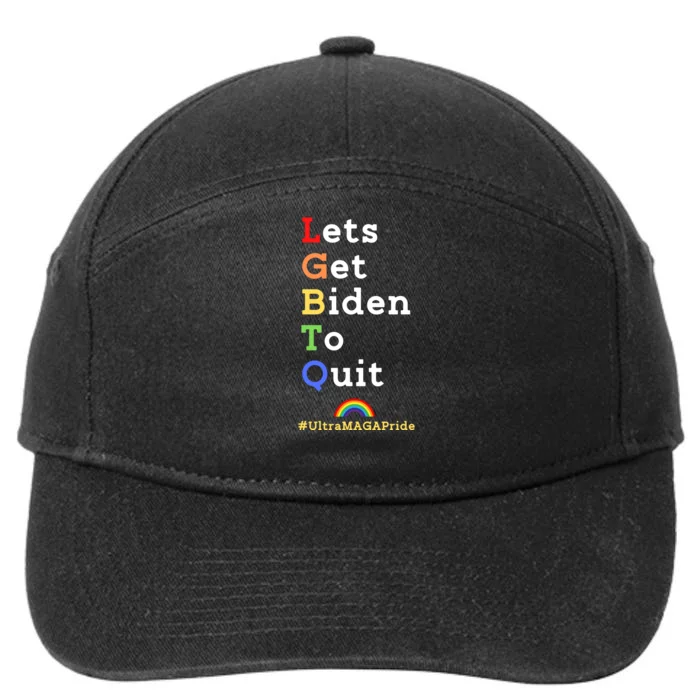 Funny Conservative Anti Biden LGBTQ Pride 7-Panel Snapback Hat