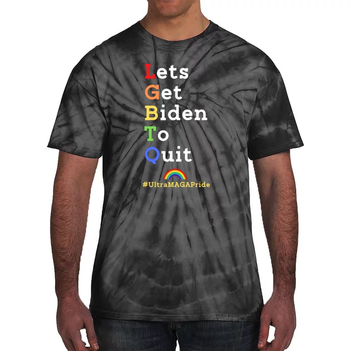 Funny Conservative Anti Biden LGBTQ Pride Tie-Dye T-Shirt