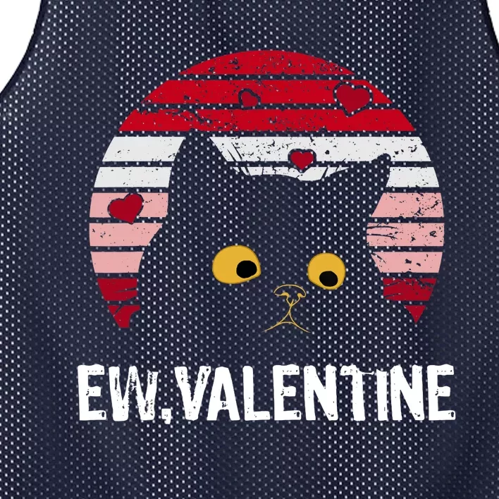 Funny Cat Anti Valentines Day Single Awareness Kitty Lovers Mesh Reversible Basketball Jersey Tank