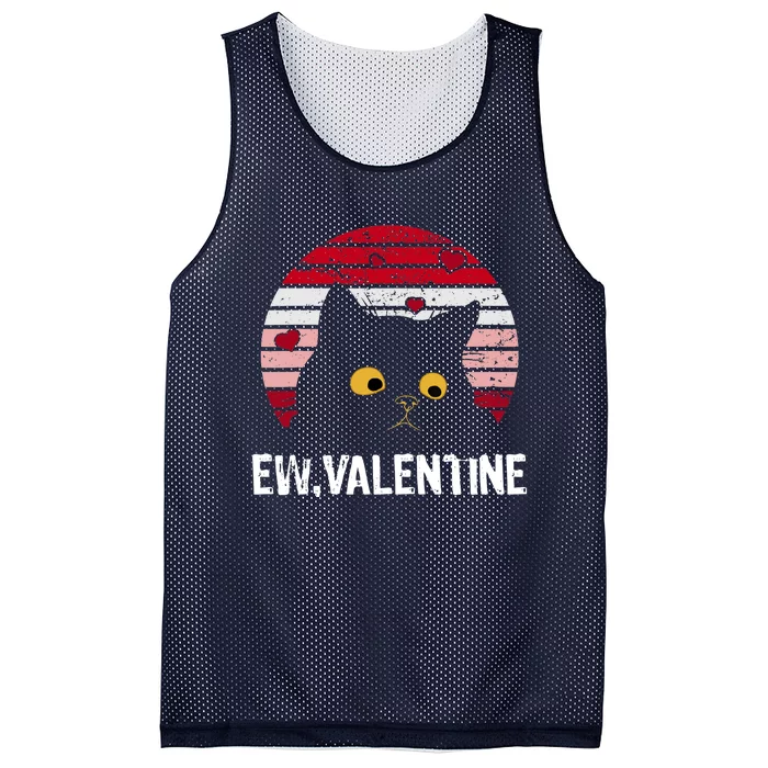 Funny Cat Anti Valentines Day Single Awareness Kitty Lovers Mesh Reversible Basketball Jersey Tank