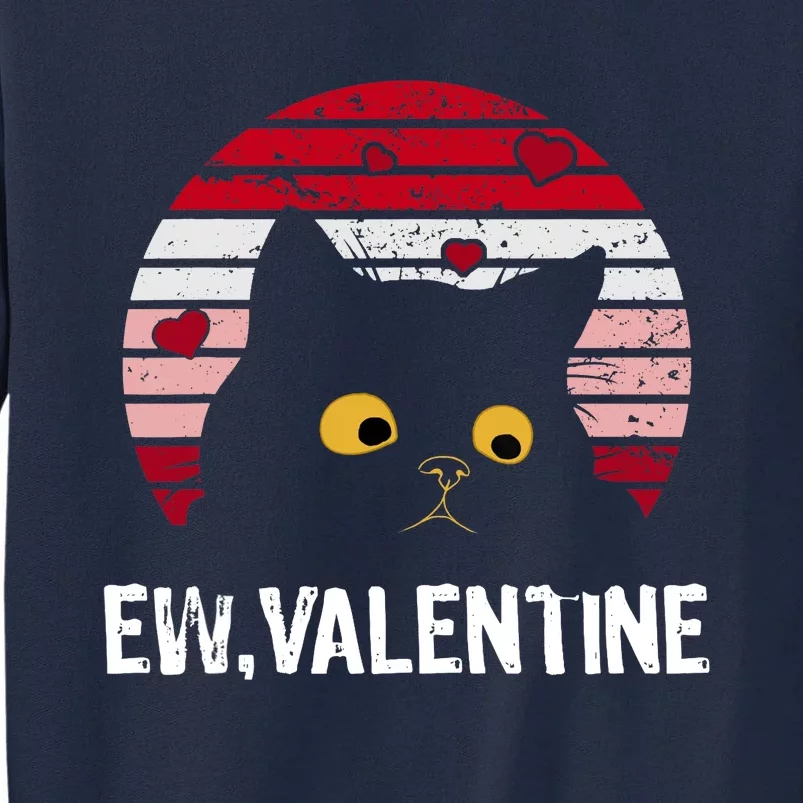 Funny Cat Anti Valentines Day Single Awareness Kitty Lovers Tall Sweatshirt