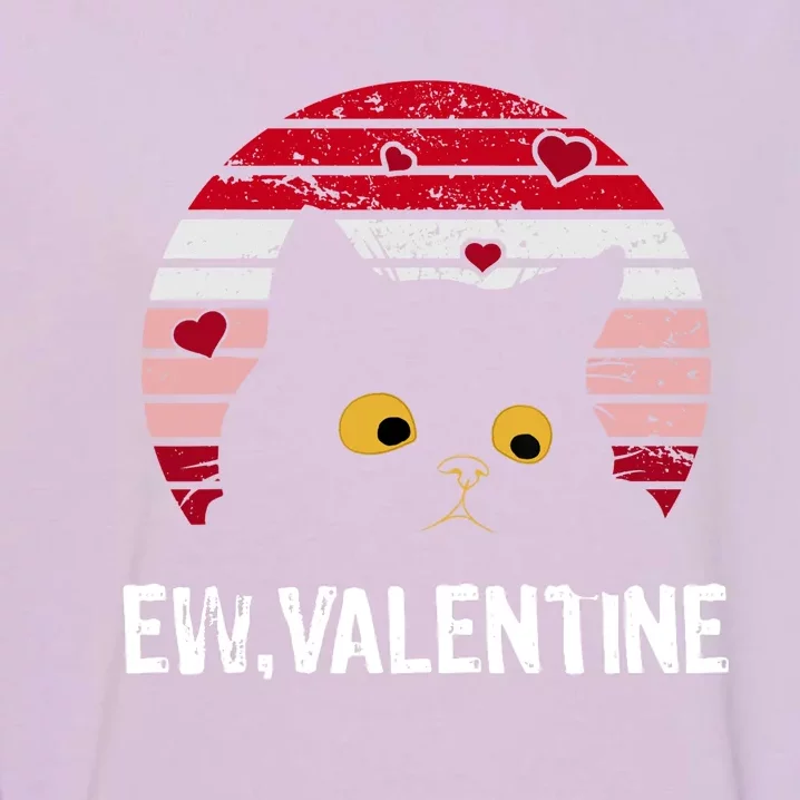 Funny Cat Anti Valentines Day Single Awareness Kitty Lovers Garment-Dyed Sweatshirt