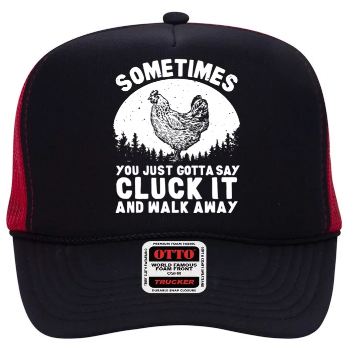 Funny Chicken Art For Men Women Chicken Lover Hen Farmer High Crown Mesh Trucker Hat