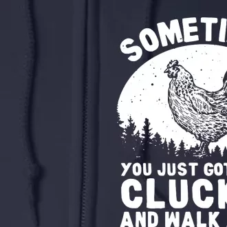 Funny Chicken Art For Men Women Chicken Lover Hen Farmer Full Zip Hoodie