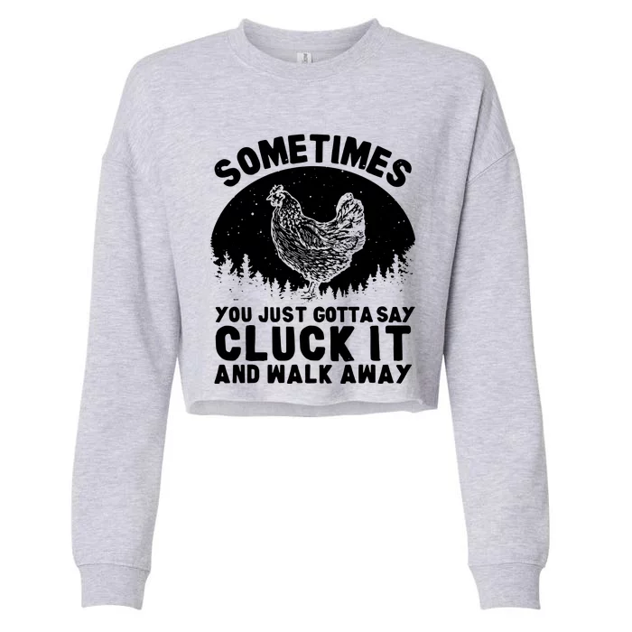 Funny Chicken Art For Men Women Chicken Lover Hen Farmer Cropped Pullover Crew