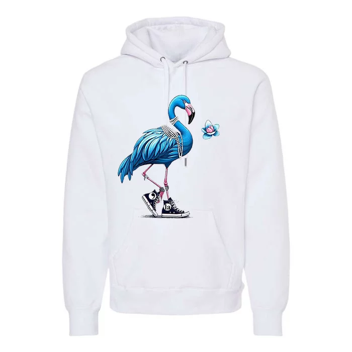 Flamingo Chucks And Pearls Comma La Kamala Harris 2024 Premium Hoodie