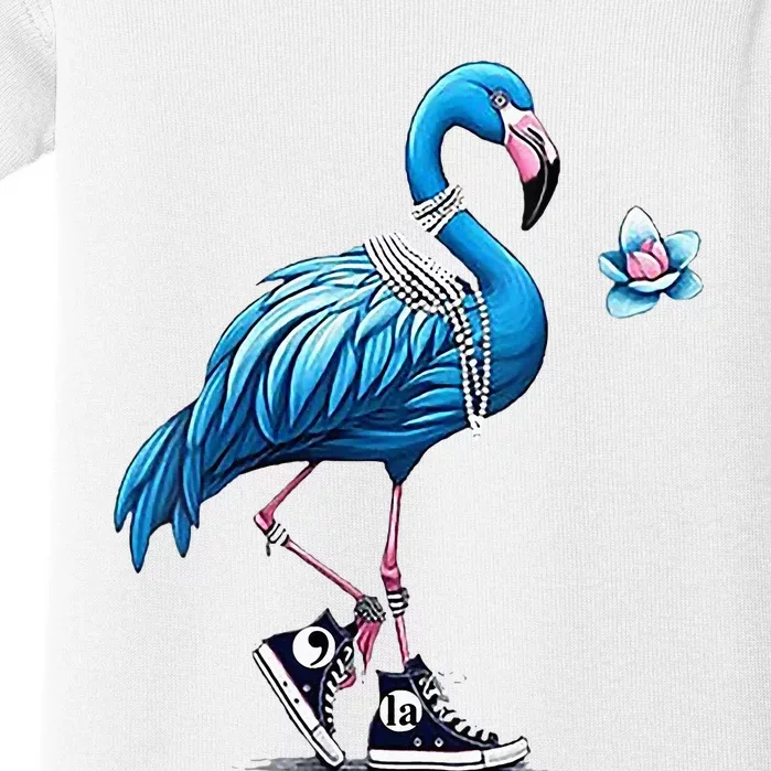 Flamingo Chucks And Pearls Comma La Kamala Harris 2024 Baby Bodysuit