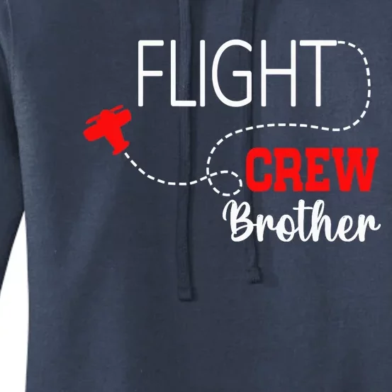 Flight Crew Airplane 1st Birthday Brother Airplane Family Women's Pullover Hoodie