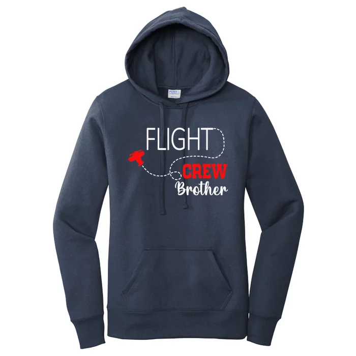 Flight Crew Airplane 1st Birthday Brother Airplane Family Women's Pullover Hoodie