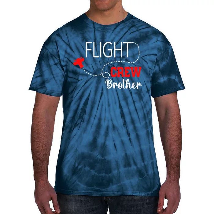 Flight Crew Airplane 1st Birthday Brother Airplane Family Tie-Dye T-Shirt