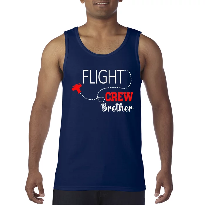 Flight Crew Airplane 1st Birthday Brother Airplane Family Tank Top