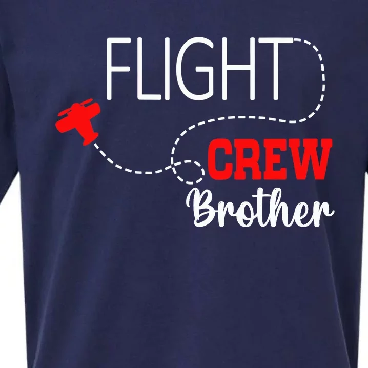 Flight Crew Airplane 1st Birthday Brother Airplane Family Sueded Cloud Jersey T-Shirt