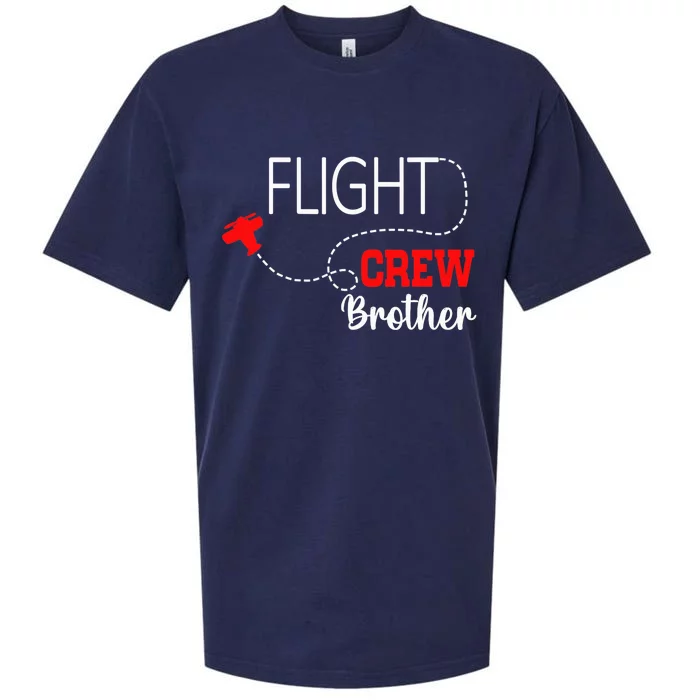 Flight Crew Airplane 1st Birthday Brother Airplane Family Sueded Cloud Jersey T-Shirt