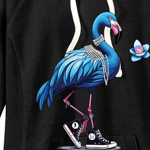 Flamingo Chucks And Pearls Comma La Kamala 2024 Women's Fleece Hoodie