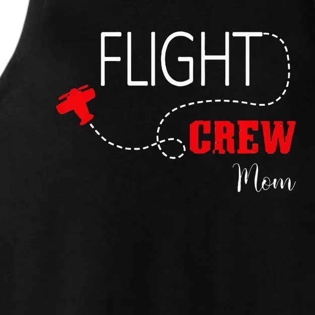 Flight Crew Airplane Birthday Mom Airplane Matching Family Ladies Tri-Blend Wicking Tank