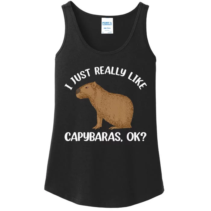 Funny Capybara Art For Men Women Kids Rodent Capybara Lover Ladies Essential Tank