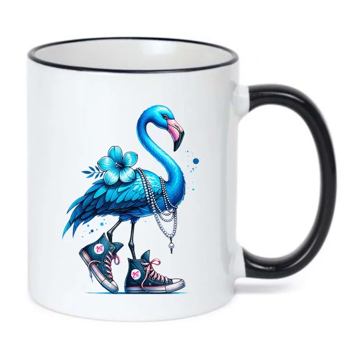 Flamingo Chucks And Pearls Comma La Kamala 2024 Gift Black Color Changing Mug