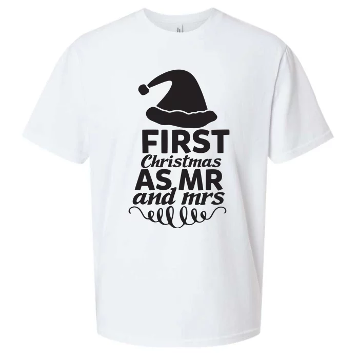 First Christmas As Mr And Mrs Sueded Cloud Jersey T-Shirt