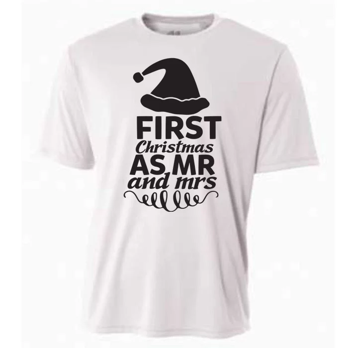 First Christmas As Mr And Mrs Cooling Performance Crew T-Shirt