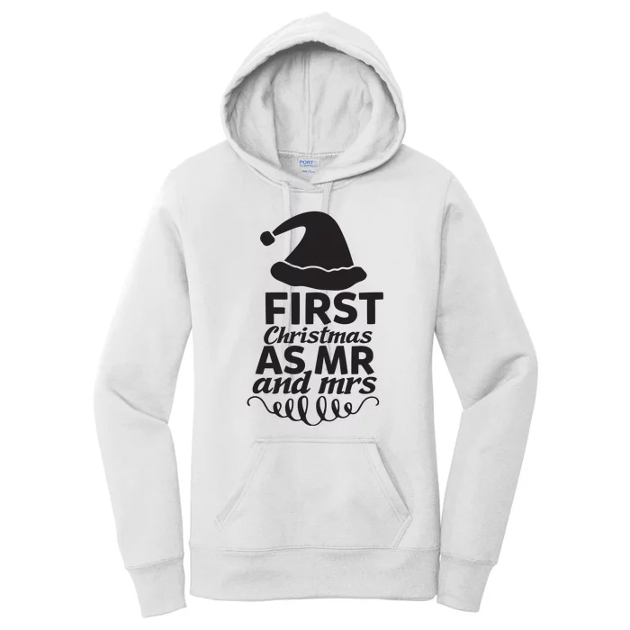 First Christmas As Mr And Mrs Women's Pullover Hoodie