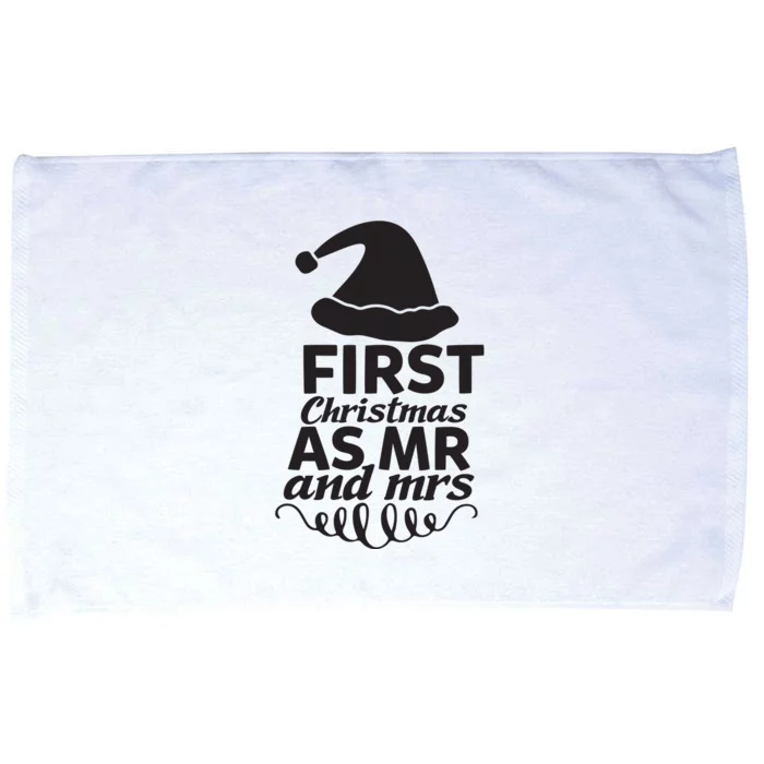 First Christmas As Mr And Mrs Microfiber Hand Towel