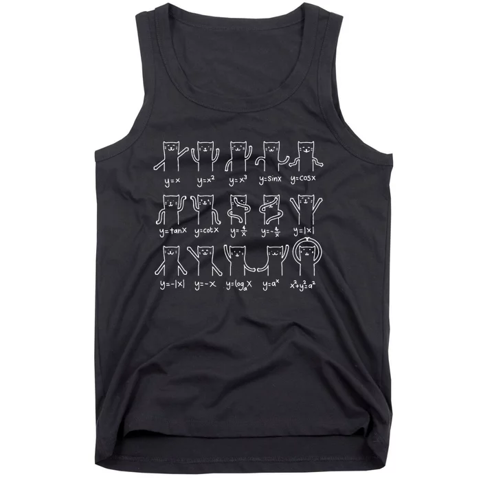 Funny Cat And Math Cat And Algebra Lover Cat Tank Top