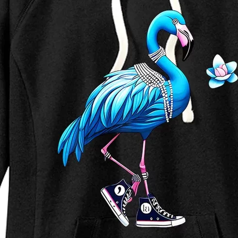 Flamingo Chucks And Pearls Kamala Harris 2024 Women's Fleece Hoodie