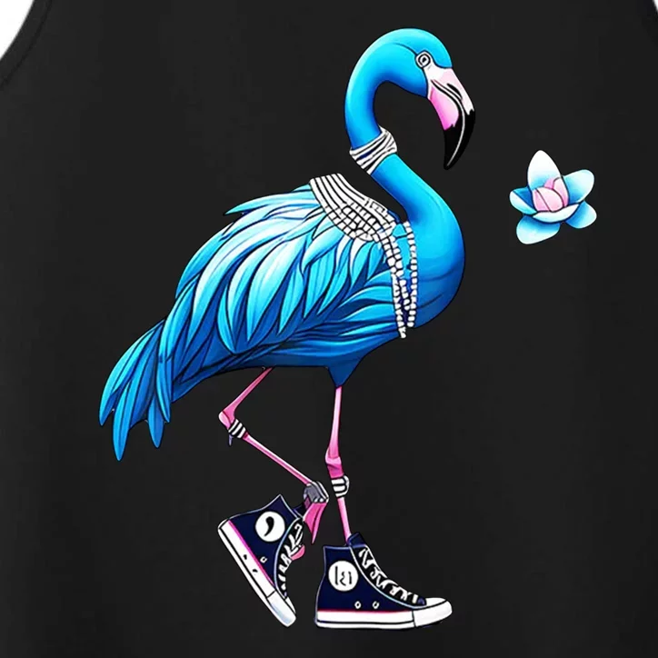 Flamingo Chucks And Pearls Kamala Harris 2024 Performance Tank