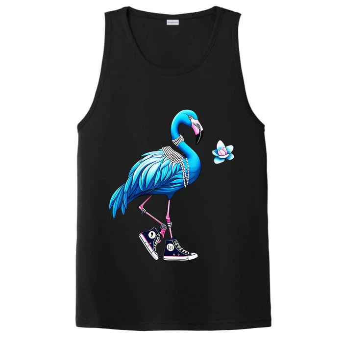 Flamingo Chucks And Pearls Kamala Harris 2024 Performance Tank