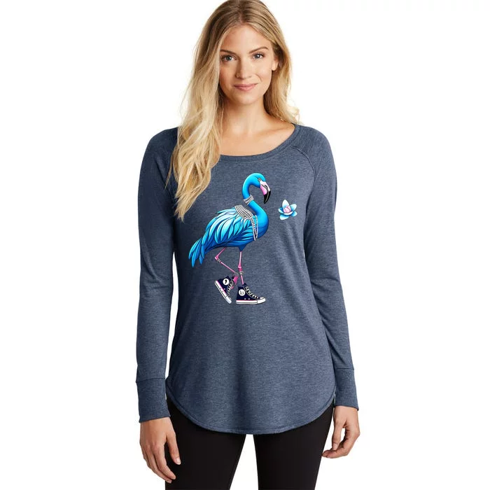 Flamingo Chucks And Pearls Kamala Harris 2024 Women's Perfect Tri Tunic Long Sleeve Shirt