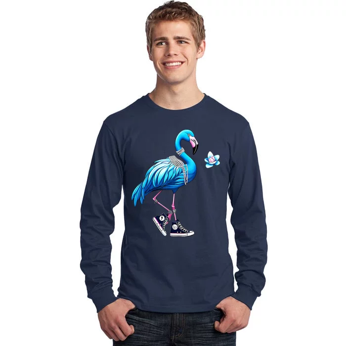 Flamingo Chucks And Pearls Kamala Harris 2024 Tall Long Sleeve T-Shirt