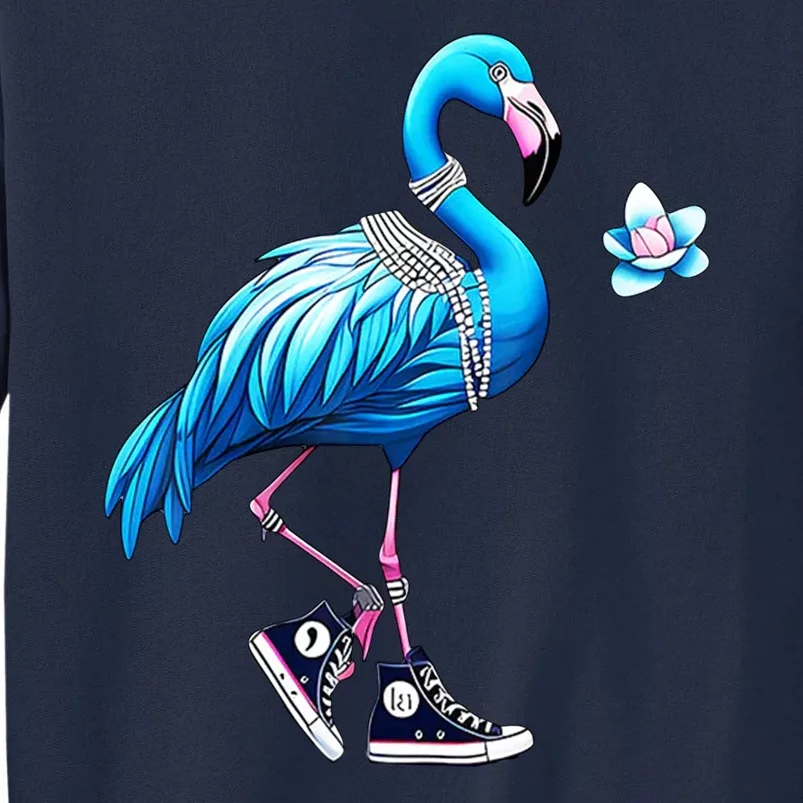 Flamingo Chucks And Pearls Kamala Harris 2024 Tall Sweatshirt