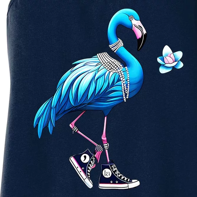 Flamingo Chucks And Pearls Kamala Harris 2024 Women's Racerback Tank