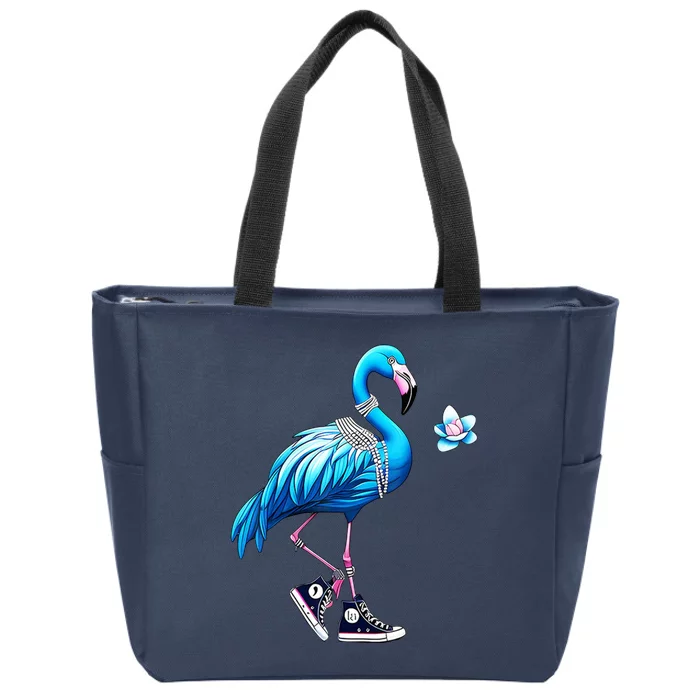 Flamingo Chucks And Pearls Kamala Harris 2024 Zip Tote Bag