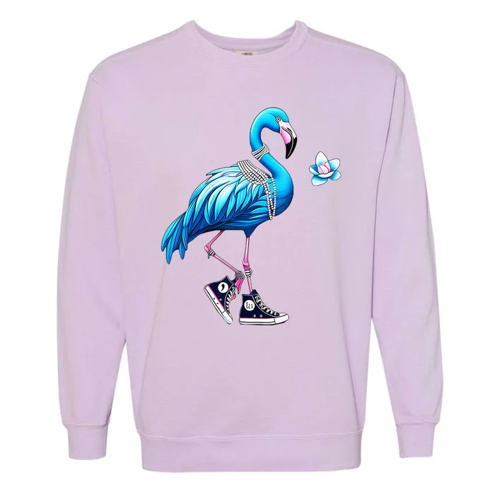 Flamingo Chucks And Pearls Kamala Harris 2024 Garment-Dyed Sweatshirt