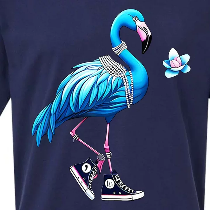 Flamingo Chucks And Pearls Kamala Harris 2024 Sueded Cloud Jersey T-Shirt