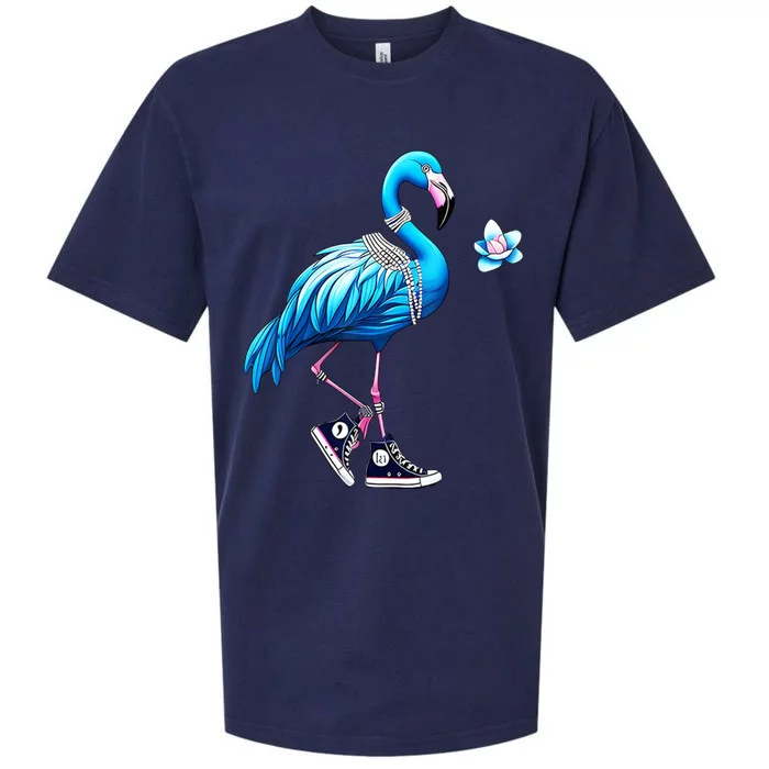 Flamingo Chucks And Pearls Kamala Harris 2024 Sueded Cloud Jersey T-Shirt