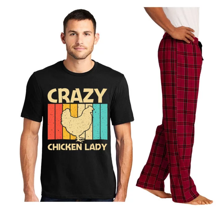 Funny Chicken Art For Women Mom Chicken Farmer Poultry Lover Pajama Set