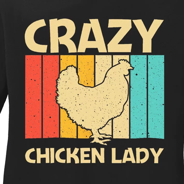 Funny Chicken Art For Women Mom Chicken Farmer Poultry Lover Ladies Long Sleeve Shirt