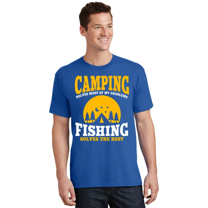 Funny Camping And Fishing Lover Outfit Nature Summer Camp Cool Gift T-Shirt