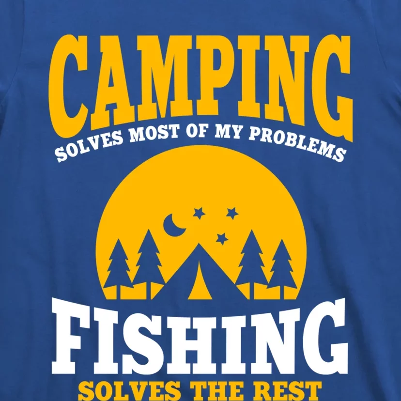 Funny Camping And Fishing Lover Outfit Nature Summer Camp Cool Gift T-Shirt