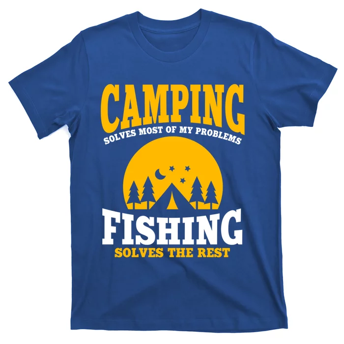 Funny Camping And Fishing Lover Outfit Nature Summer Camp Cool Gift T-Shirt