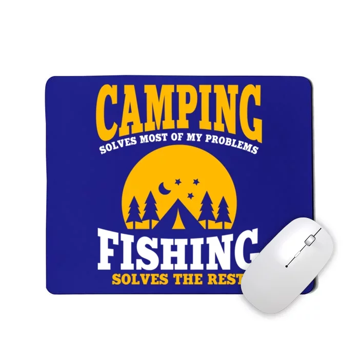 Funny Camping And Fishing Lover Outfit Nature Summer Camp Cool Gift Mousepad