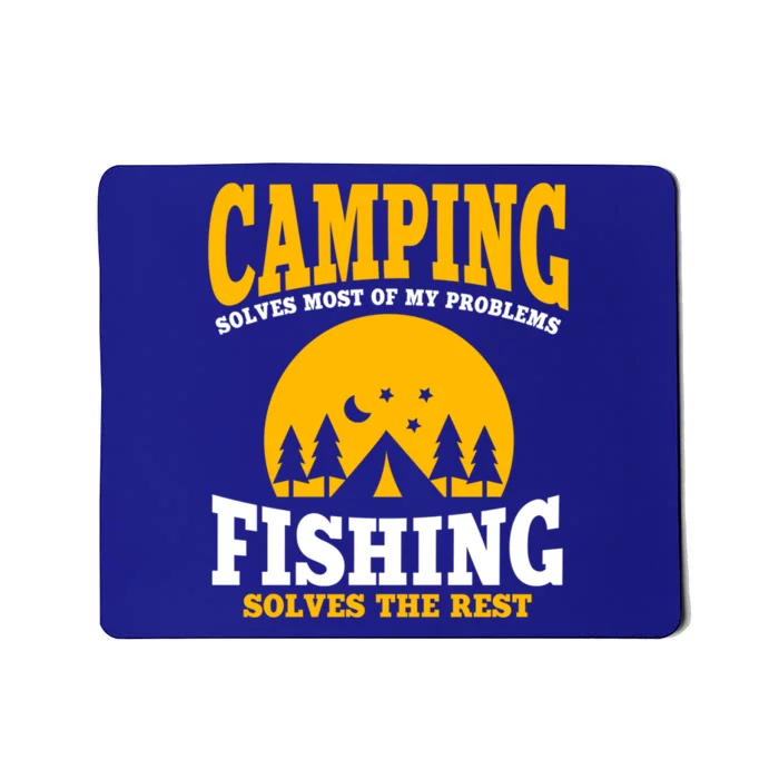 Funny Camping And Fishing Lover Outfit Nature Summer Camp Cool Gift Mousepad