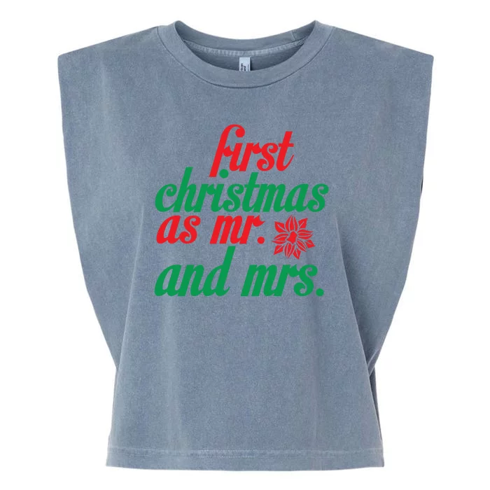 First Christmas As Mr And Mrs Garment-Dyed Women's Muscle Tee