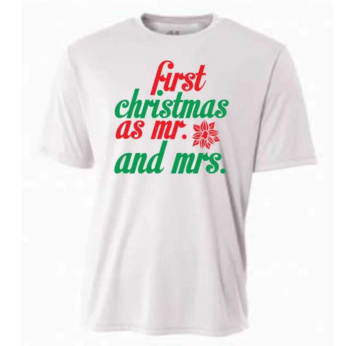 First Christmas As Mr And Mrs Cooling Performance Crew T-Shirt