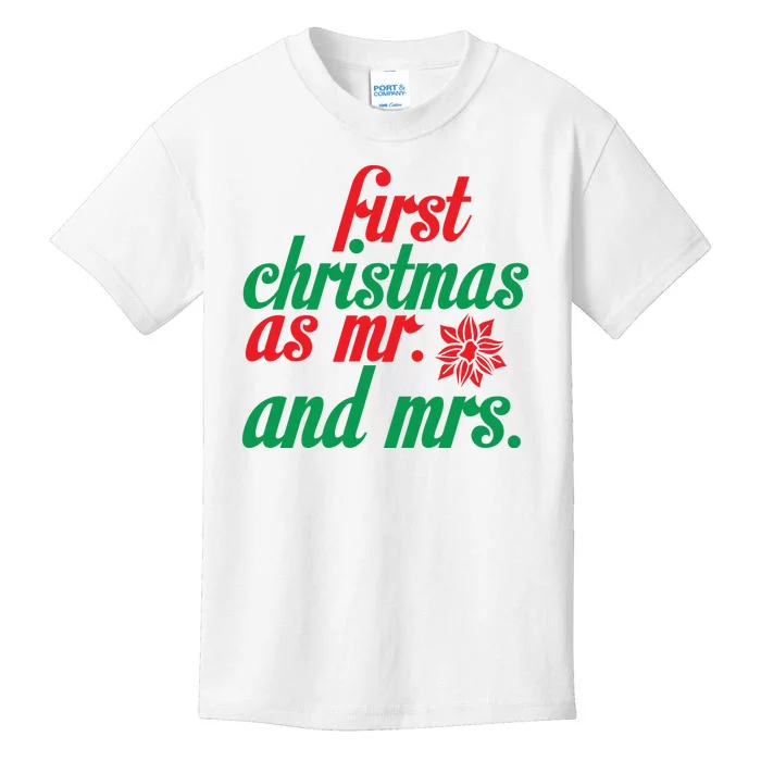 First Christmas As Mr And Mrs Kids T-Shirt