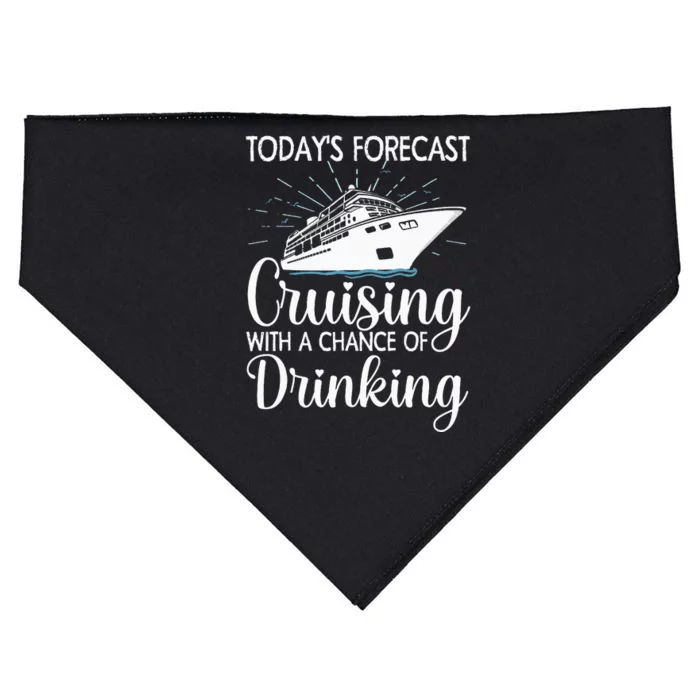 Funny Cruising Art For Men Women Cruise Ship Cruising Lovers USA-Made Doggie Bandana